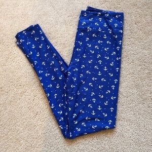 NEW OS LuLaRoe Anchor Leggings